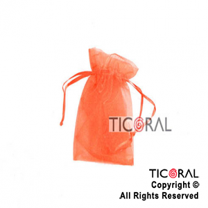 BOLSA NARANJA ORGANZA 14.5X10CM HS2627-4 x 1